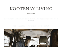 Tablet Screenshot of kootenayliving.com